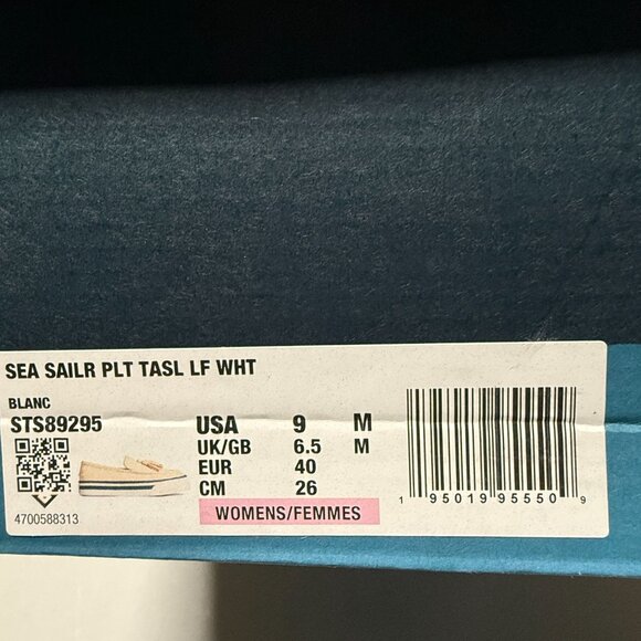 Sperry Women’s Sea Sailor Platform Shoes White Leather Size 9 NEW - Picture 11 of 12